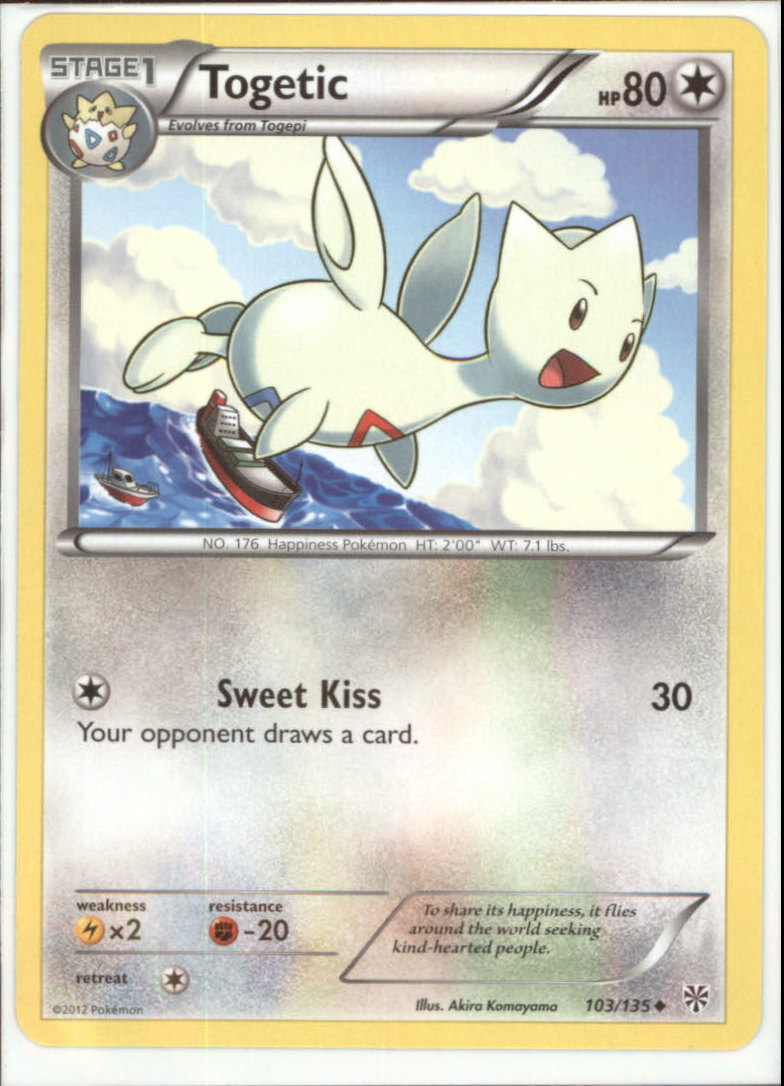 pokemon togetic card TOGETIC Pokemon BW8 Plasma Storm Uncommon Single Card # 103/135