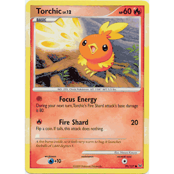 TORCHIC Pokemon Common Platinum Card # 99