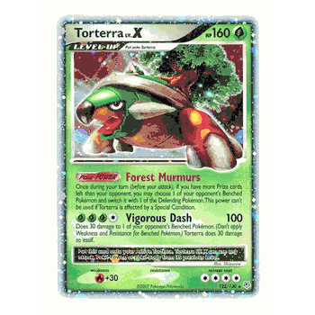 TORTERRA LV. X Rare Holofoil Pokemon Diamond & Pearl Card # 122