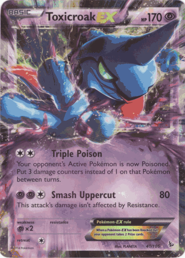 toxicroak ex pokemon card Toxicroak EX 102/106 main image 1