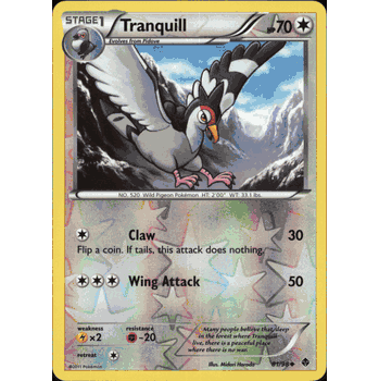 TRANQUILL PARALLEL (REVERSE) FOIL Pokemon BW2 Emerging Powers Card # 81/98