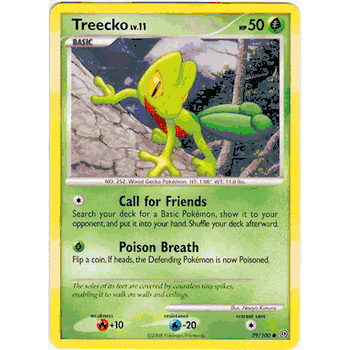 TREECKO Pokemon Stormfront Common Card # 79