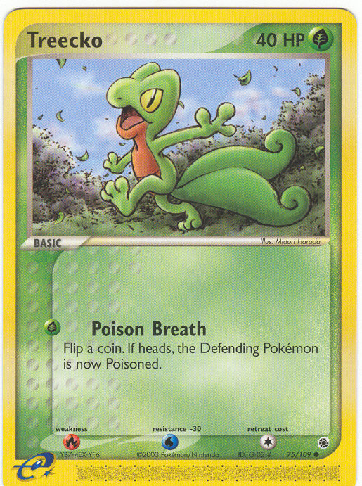 pokemon treecko card Treecko EX Dragon NM, 80/97 Pokemon Card main image 1