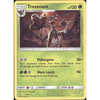 TREVENANT Pokemon SM02 Sun & Moon Guardians Rising Rare Card # 7