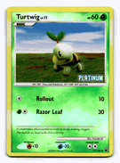 TURTWIG LV.11 Pokemon PLATINUM Burger King Reverse Foil Promo Card # 77/100