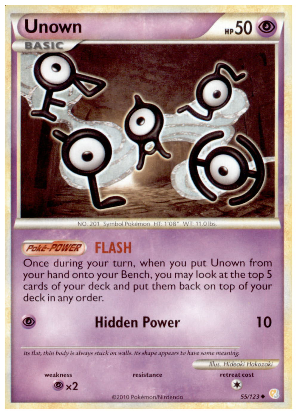 UNOWN HeartGold SoulSilver HGSS Uncommon Pokemon Card # 55/123