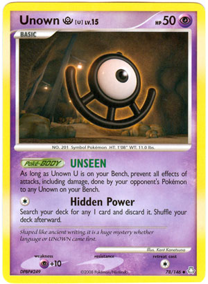 pokemon unown card UNOWN U Pokemon Legends Awakened Uncommon Card # 78