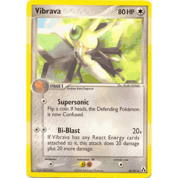 VIBRAVA Uncommon Pokemon TCG Legend Maker Card # 46 VIBRAVA Uncommon Pokemon TCG Legend Maker Card # 46