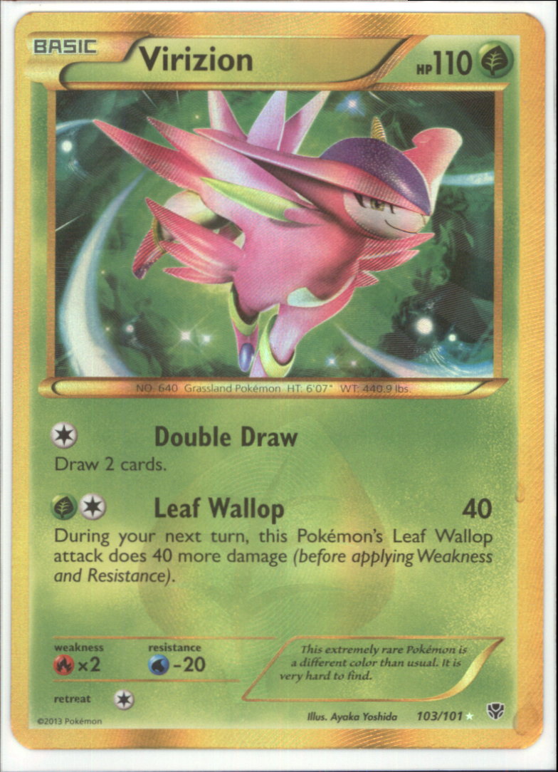 VIRIZION Ultra Rare BW10 Pokemon Plasma Blast Card # 103/101