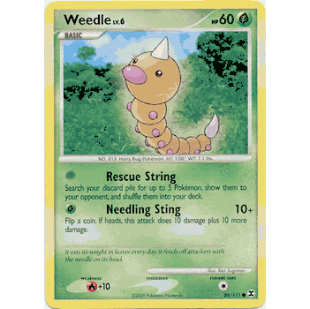 weedle pokemon card Weedle 93/106 - Great Encounters main image 0