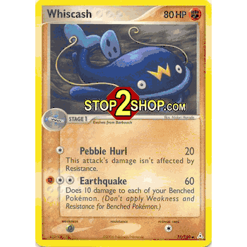 WHISCASH Uncommon Pokemon TCG Game Holon Phantoms Card # 55 WHISCASH Uncommon Pokemon TCG Game Holon Phantoms Card # 55