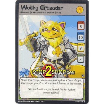 WOCKY CRUSADER Neopets TCG The Darkest Faerie Uncommon Card # 100