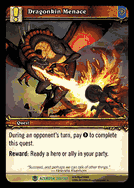 World of Warcraft Trading Card Game Heroes of Azeroth Card # 341 Dragonkin Menace Uncommon Card