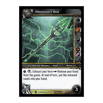 WOW Collectible Card Game Heroes of Azeroth Card # 329 Illusionary Rod Uncommon Card