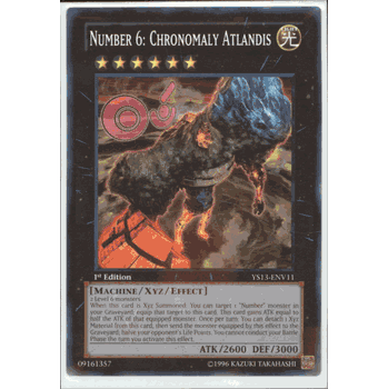 YS13-ENV11 NUMBER 6: CHRONOMALY ATLANDIS Yugioh Super Starter: V for Victory Power-up Pack Card