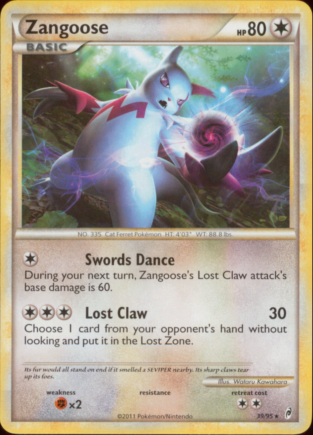 zangoose pokemon card Zangoose 149/191 Reverse Holo - ITA - Near Mint main image 0