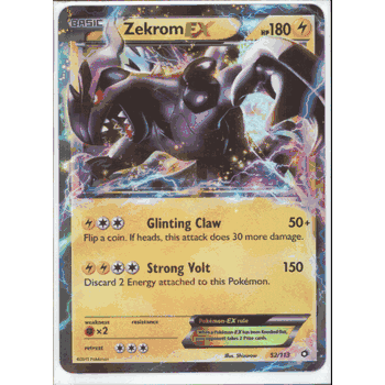 ZEKROM-EX Ultra Rare Pokemon BW11 Black & White Legendary Treasures Card #  52