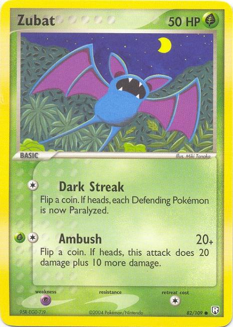 ZUBAT Team Rocket Returns Common Pokemon Card # 82