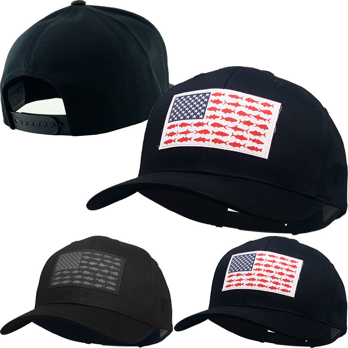 USA Fish Flag Ballcap Hat