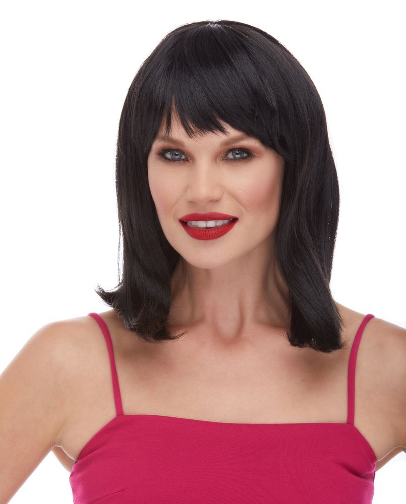 Black Tapered Bob Wig Doll