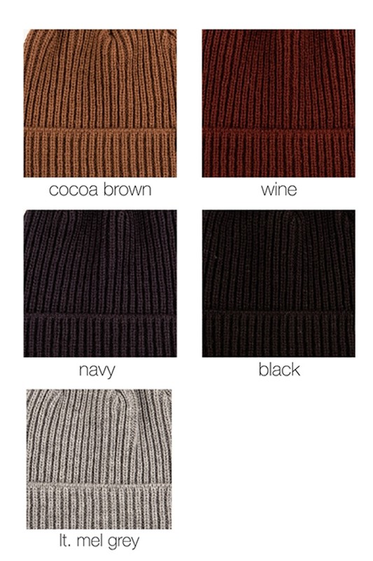CC Mens Rib Knit Beanie Hat
