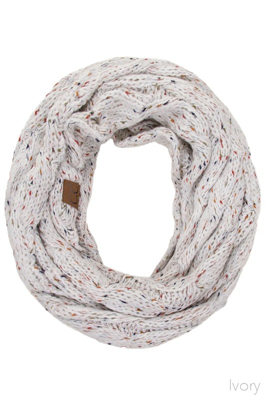 Confetti Yarn Knit CC Scarf