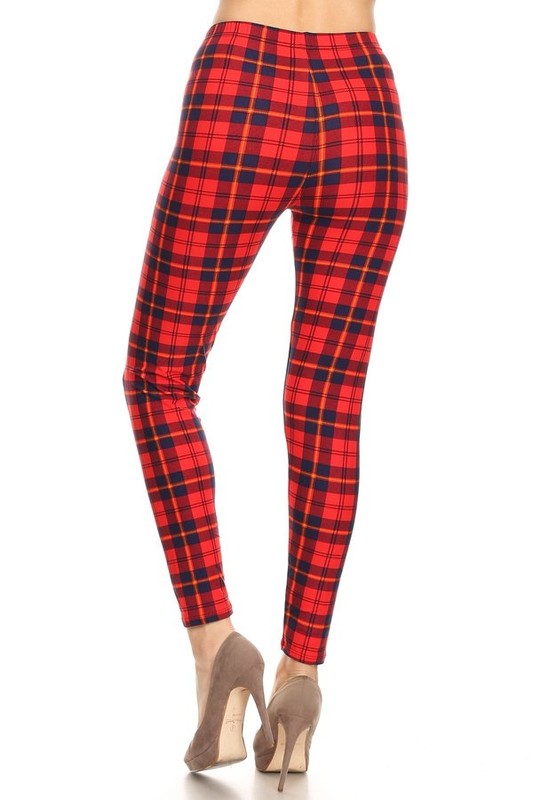 Red Plaid Leggings