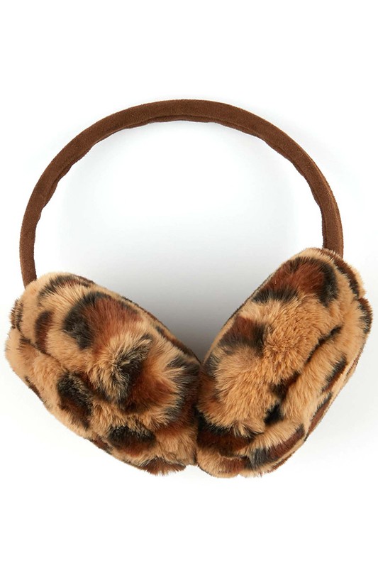 Plush Leopard Print Ear Muffs from CC Brand