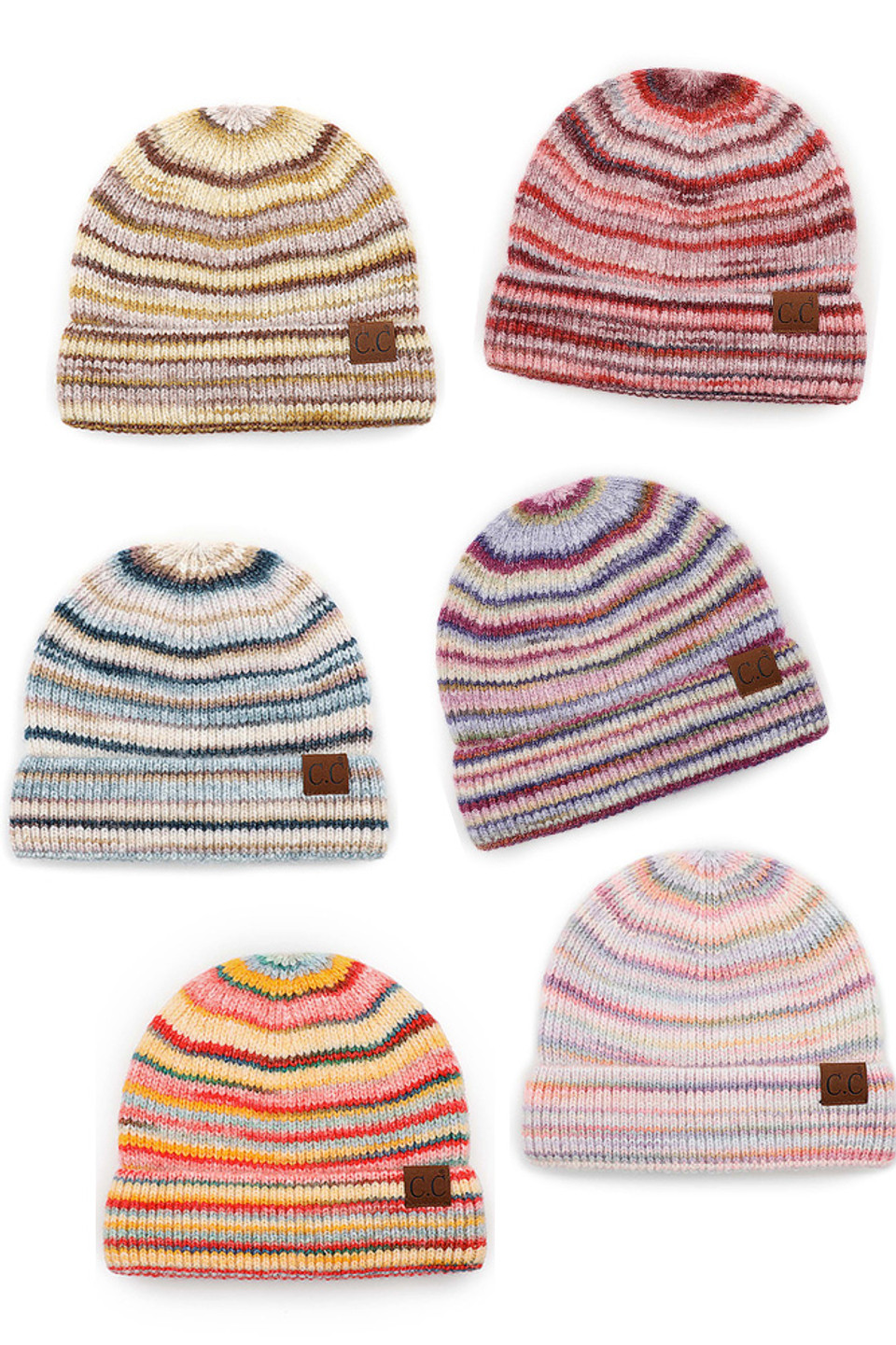 CC Retro Stripe Beanie Hat