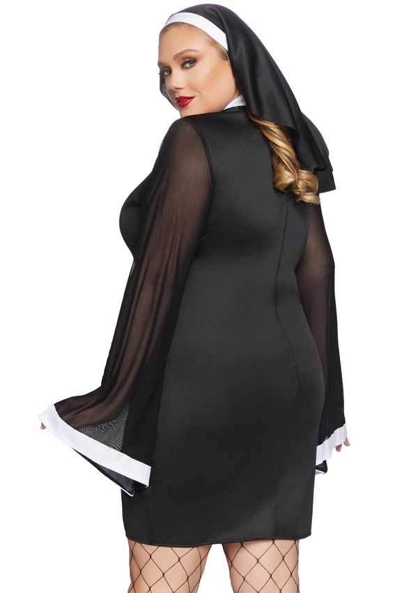 Twisted Sister Nun Plus Size Costume