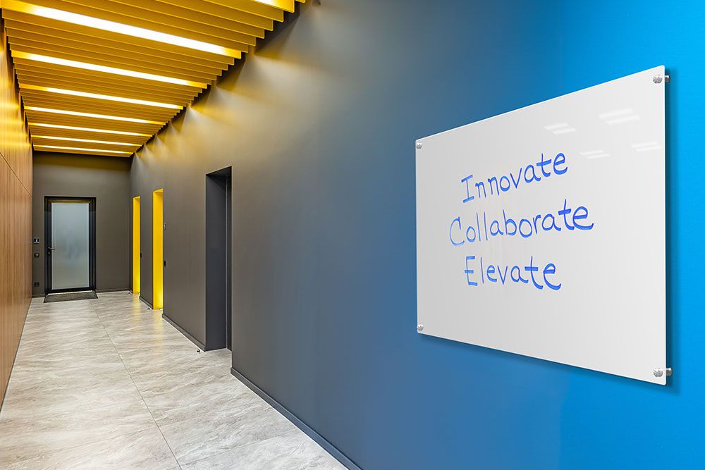 1/4" Thick Glass Dry Erase Board, Standoff or ZBracket Mount