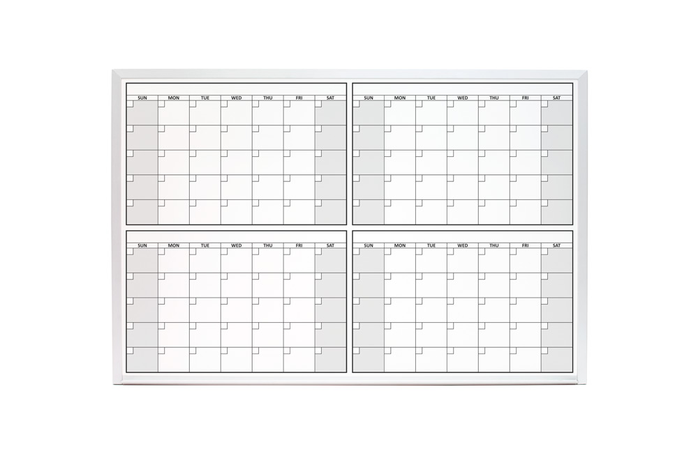 4 Month Calendars 24" x 36"
