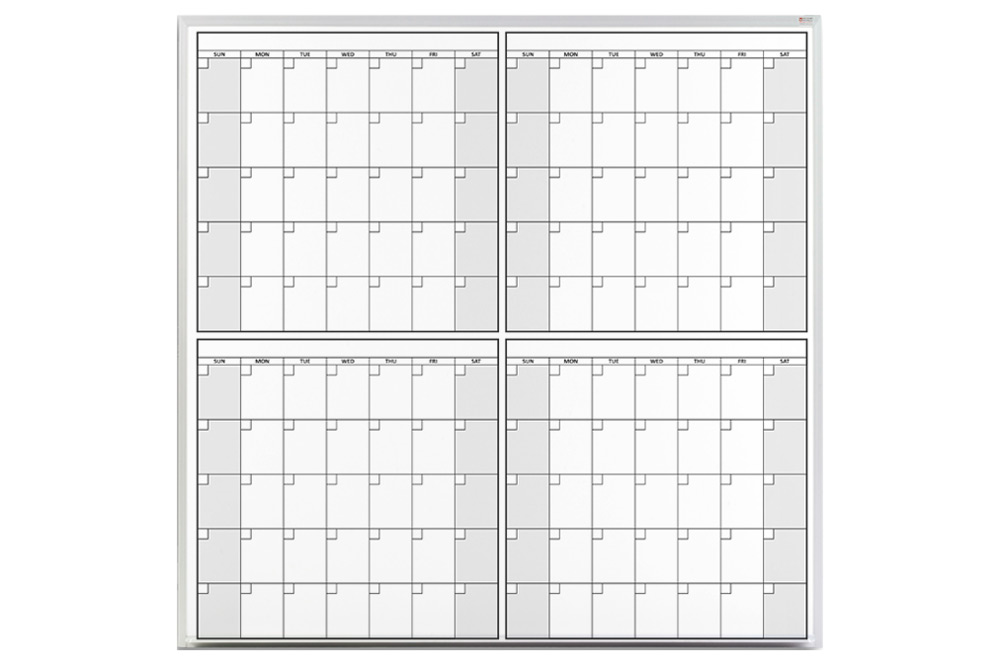 4 Month Calendars 4' x 4'