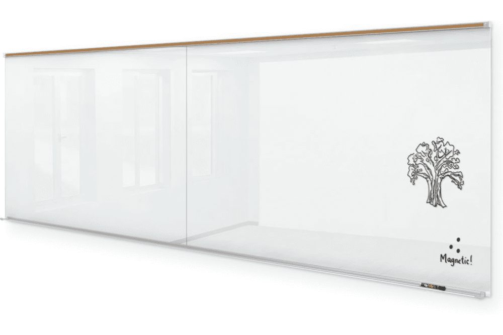 4' x 12' Low Iron White Glass Dry Erase Wall Panel System