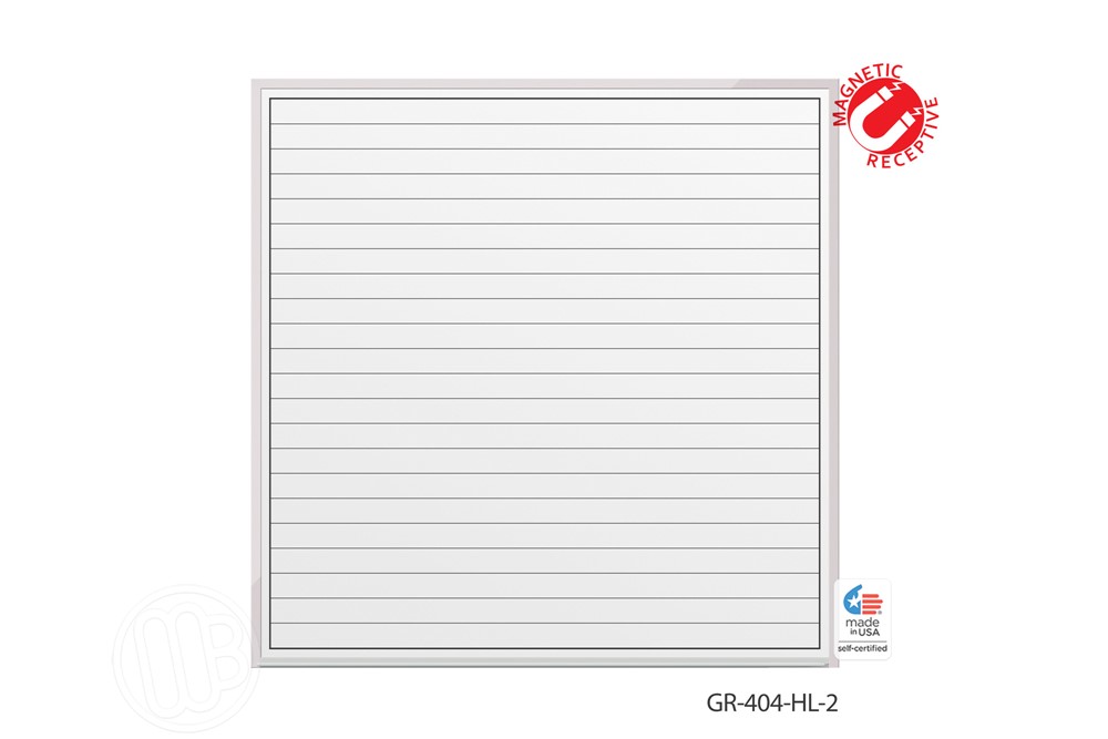 Lined Dry Erase Board 4' x 4' OptiMA