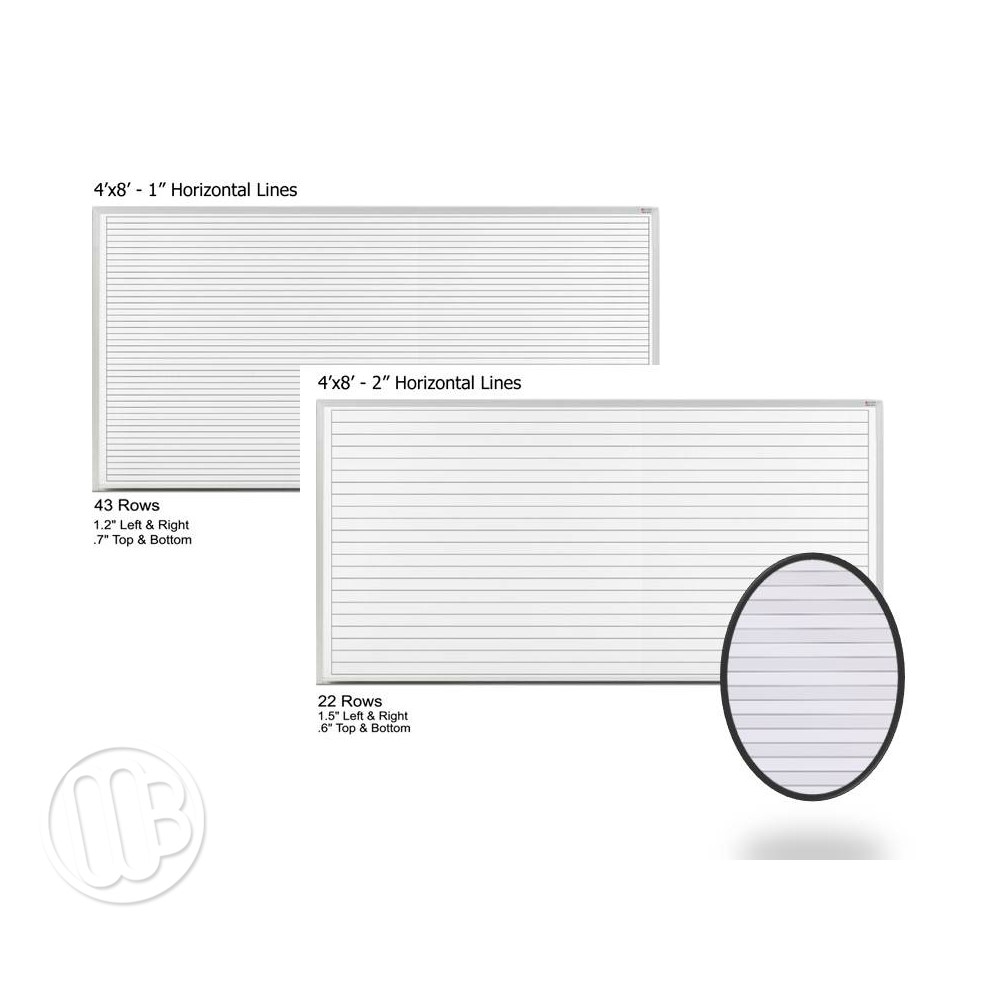 Dry Erase Board with Lines 4' x 8' OptiMA