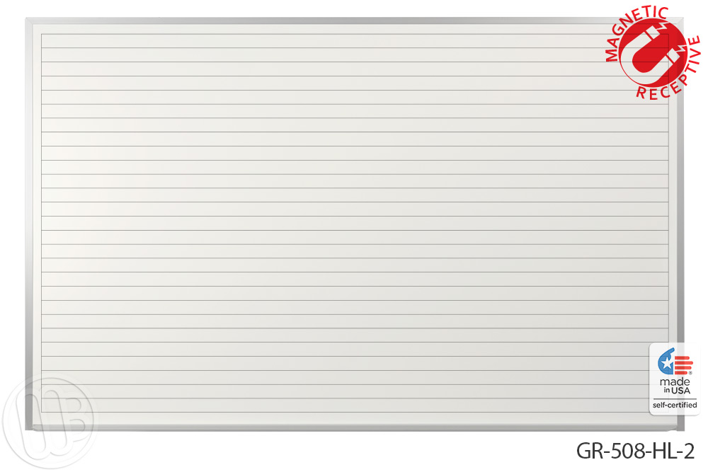 Horizontal Lined Dry Erase Board 5' x 8' Signature Series