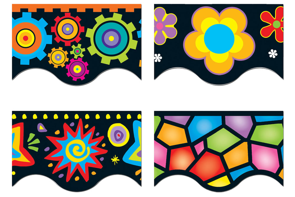 Bulletin Board Trimmer Variety Pack, Four Styles