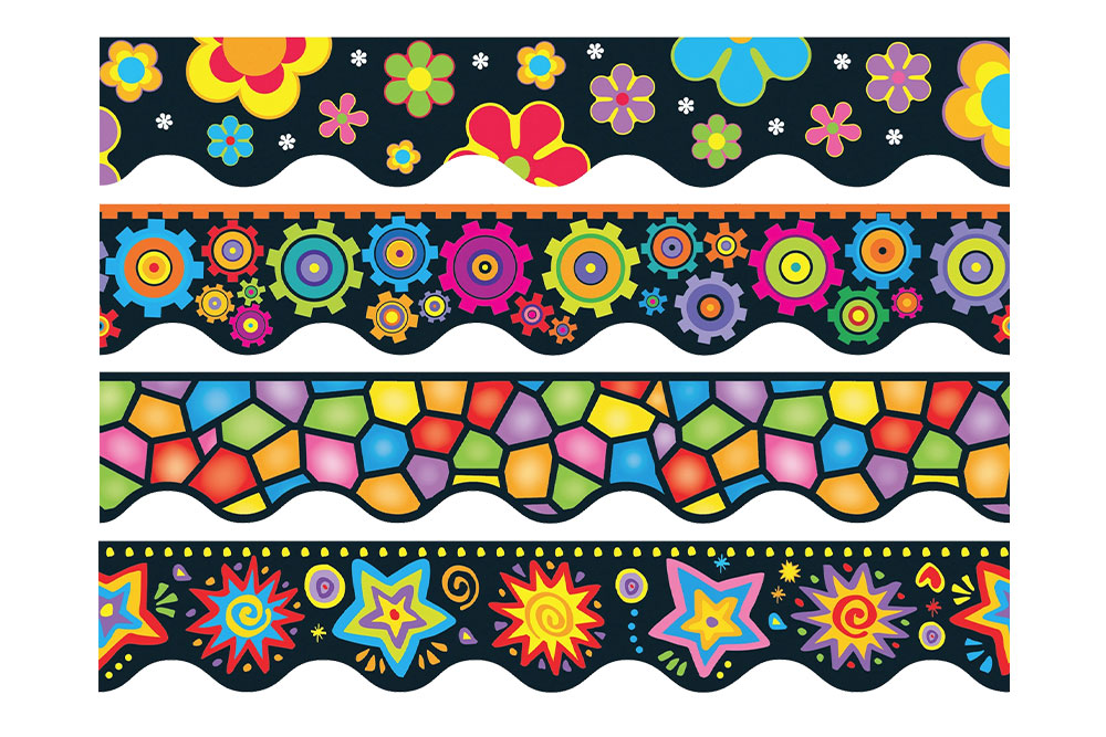 Bulletin Board Trimmer Variety Pack, Four Styles