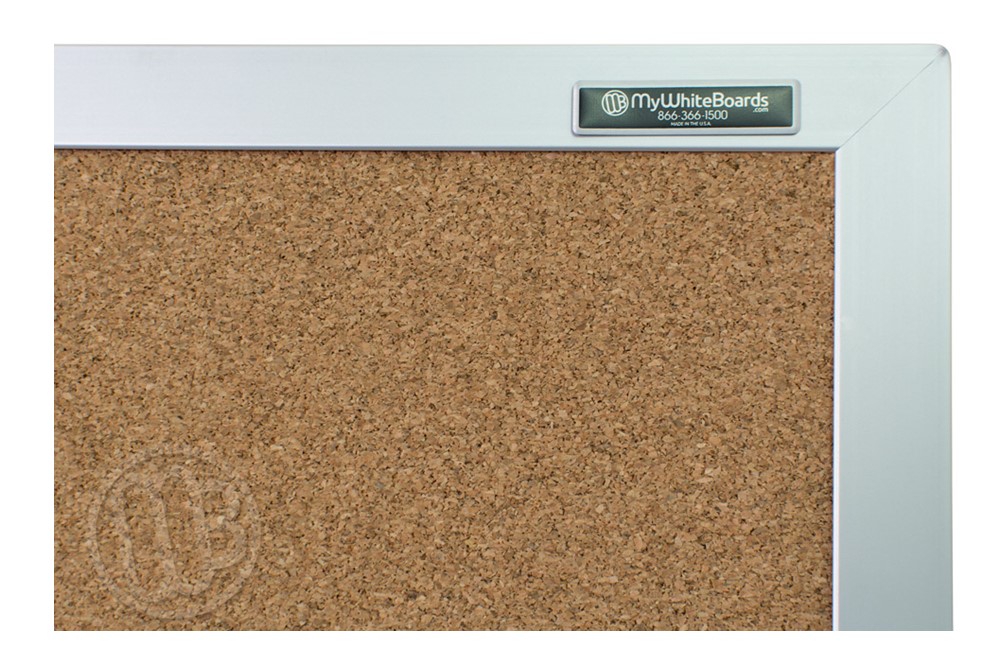 Cork Bulletin Board with Aluminum Trim