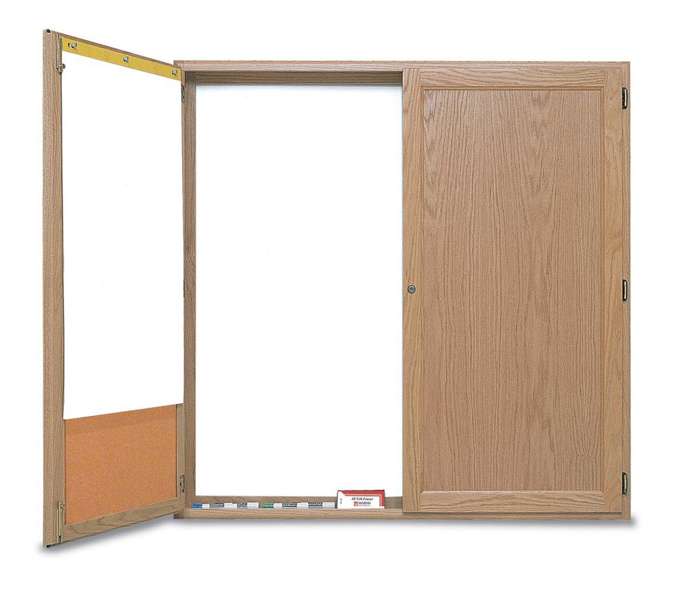 Dark Walnut Stain Whiteboard Doors