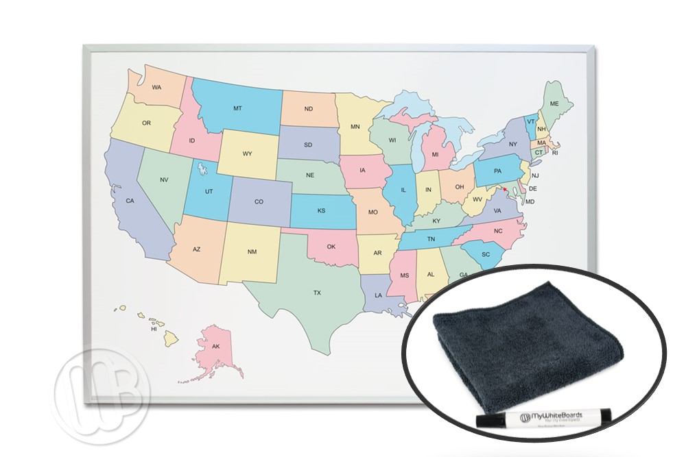 Dry Erase Map of the USA