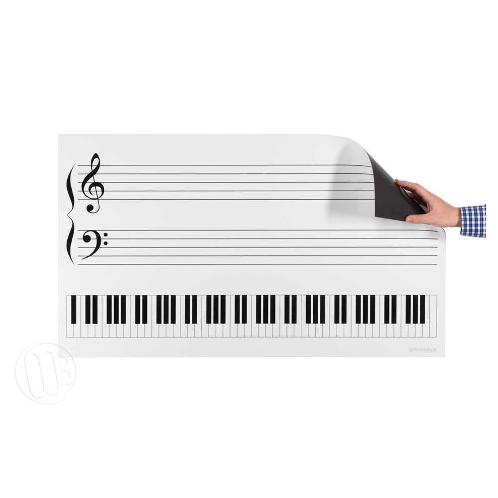 Dry Erase Piano Keyboard Grand Staff Dry Erase