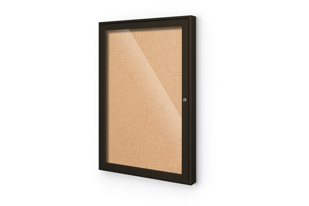 Glass Enclosed Bulletin Boards with Colored Frame