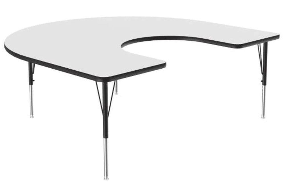 Kidney Shaped 48" x 72" Dry Erase Activity Table, Whiteboard Surface