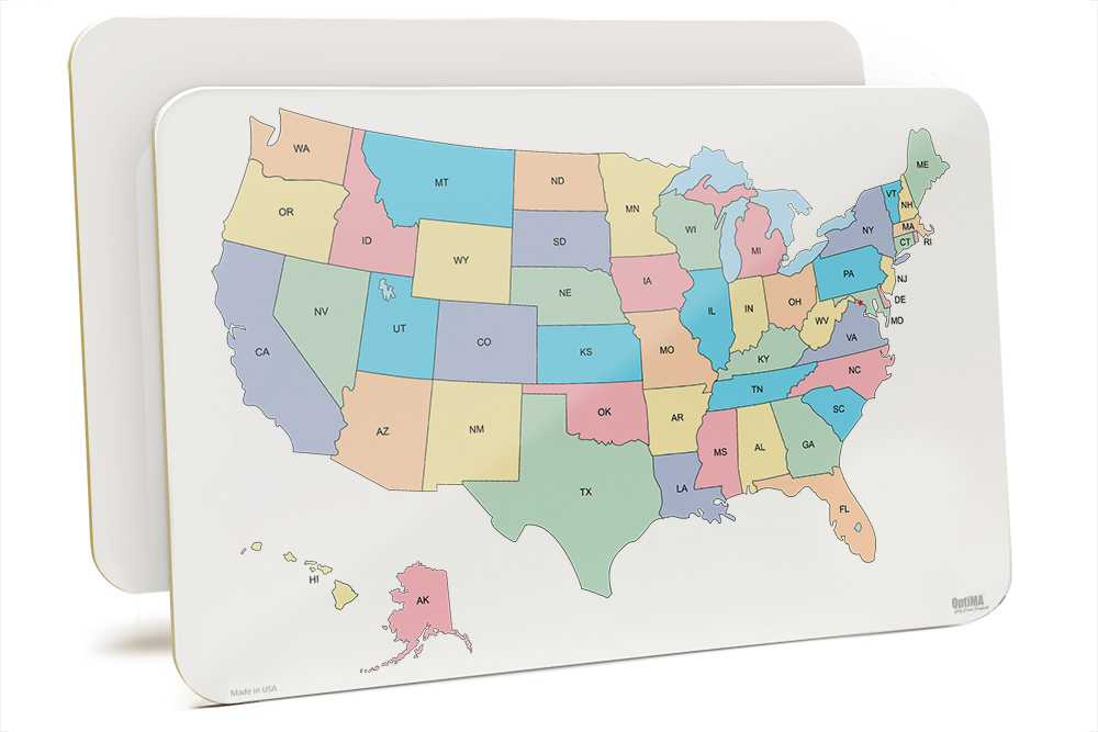U.S. Lap Board 11x17 With States