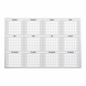 12 Month Dry Erase Planning Calendar | Yearly Whiteboard