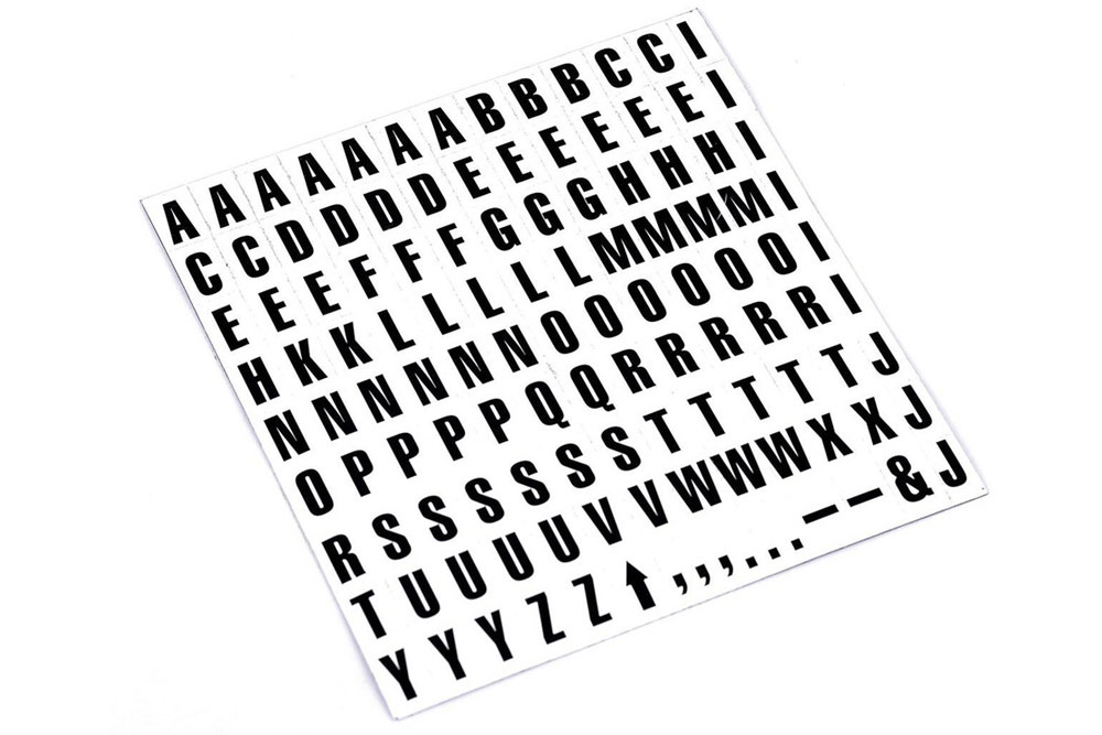 Letters Set, Black and White