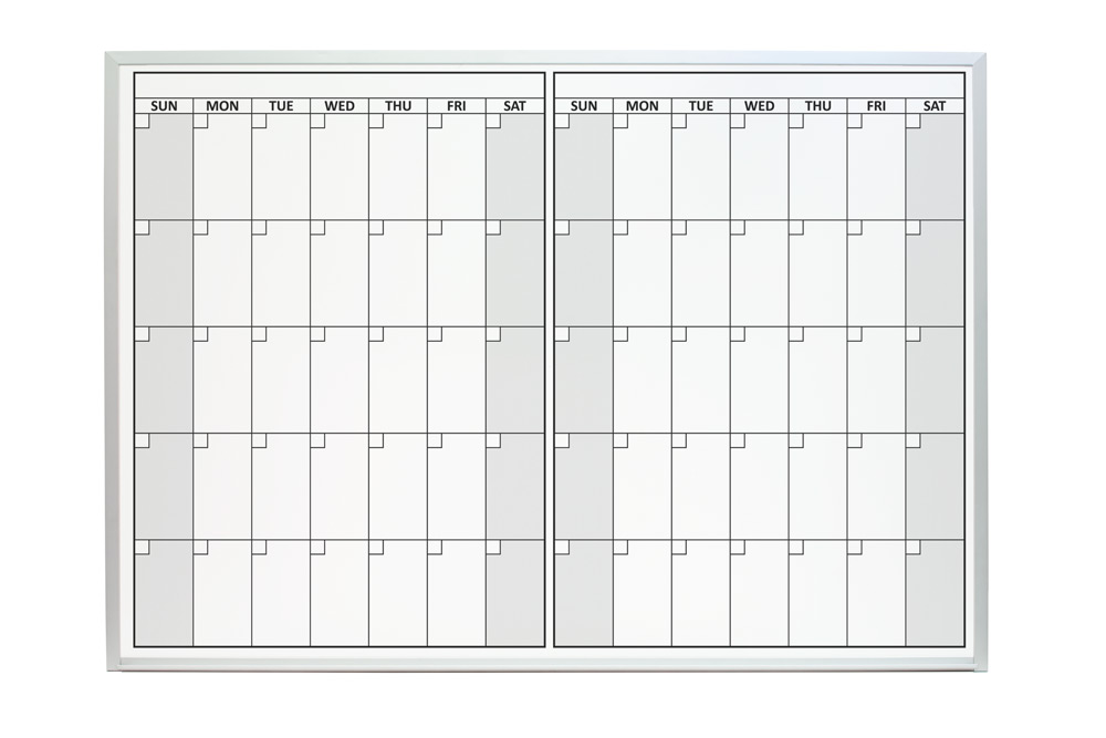 Two Month Dry Erase Calendars & Planners OptiMA