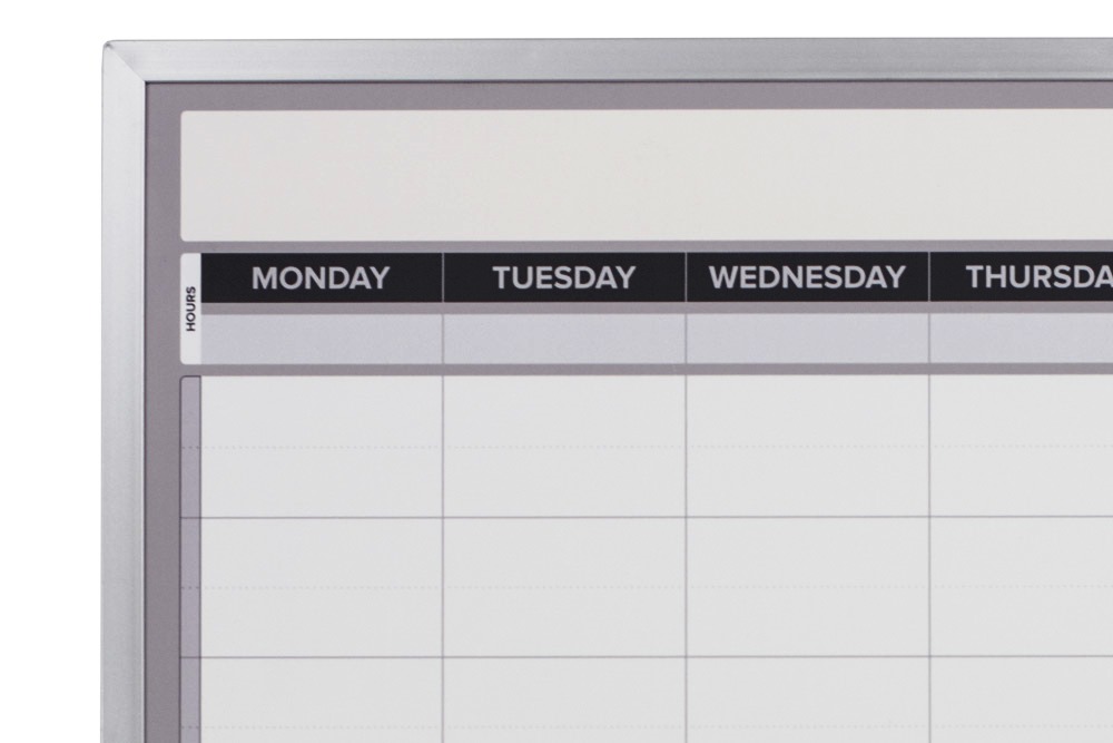 Text Black Calendar Weekly Planner Whiteboard with Magnetic Fridge